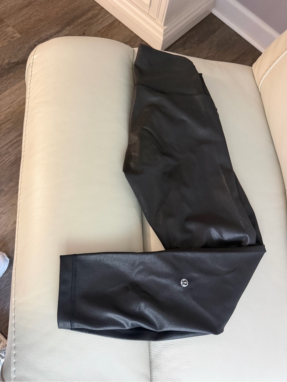 lululemon athletica Black Shiny High-Rise Leggings
